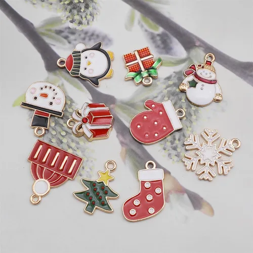 Miniatura 4 de Julie Wang Alloy Pendant for Halloween Thanksgiving Christmas Valentine’s Day Gifts Jewelry Making - Pumpkin, Maple Leaf, Snowflake, Heart Charms