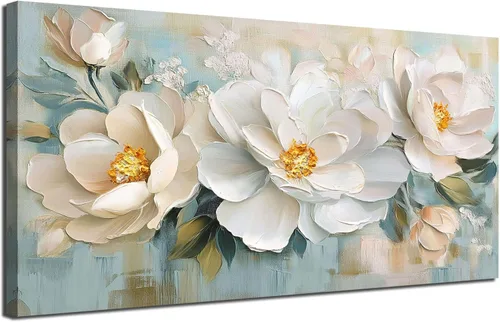 Miniatura 15 de Enartly Arte de pared de paisaje grande para sala de estar y dormitorio, decoración de pared de abedul blanco, lienzo de bosque verde, pintura