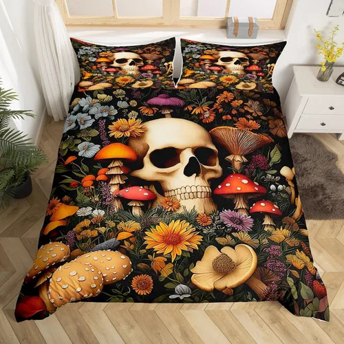 Miniatura 38 de Funda de edredón de hongos salvajes, acuarela, decoración de plantas naturales para exteriores, juegos de ropa de cama para niños, adolescentes