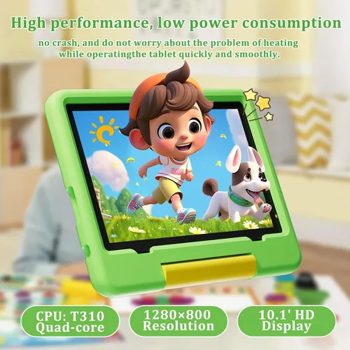 Miniatura 7 de PEICHENG Tableta para Niños con Estuche Protector EVA, Tableta para Niños Android 15.0 PC 10.1 Pulgadas RAM 20GB (4+16Expand) + ROM 128GB IPS 800 *