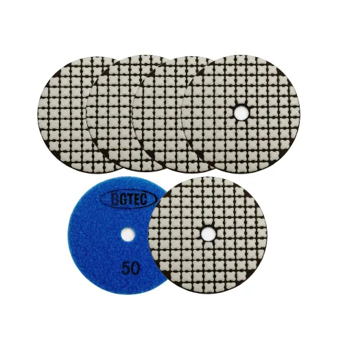 Miniatura 33 de BGTEC Juego de almohadillas de pulido de diamante seco de 4 pulgadas, kit de 8 almohadillas de grano 400 para granito, mármol, piedra de cuarzo