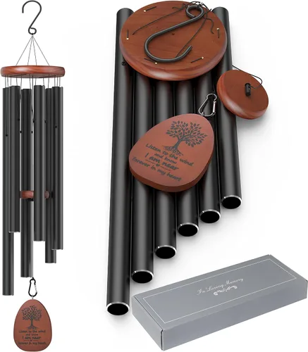 Campanillas de Viento Conmemorativas de Simpatía para la Pérdida de un Ser Querido, Campanillas Grandes de 41 Pulgadas para Exterior con Tono