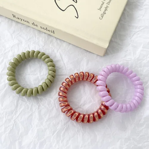 Miniatura 4 de Lazos para el cabello, 12 bobinas en espiral para despedida de soltera, regalo de dama de honor para novia, boda, mujeres, fiestas, invitados, Negro