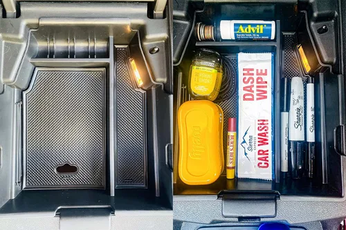Miniatura 8 de Organizador de consola central compatible con Chevy Traverse 2018 2019 2020 2021 2022 2023 accesorios, bandeja de inserción de reposabrazos caja