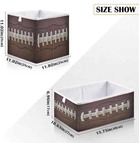 Miniatura 2 de Ollabaky Cubo de almacenamiento de girasoles, cesta de almacenamiento plegable de tela, caja organizadora de tela con asa para armarios, estantes