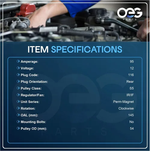 Miniatura 3 de OEG Parts Nuevo alternador compatible con 2009-2011 09 10 11 Chevrolet Aveo 1.6L, 09-10 Pontiac G3 1.6L, 2009 Pontiac Wave 1.6L 19205162 96858876