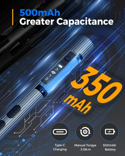 Miniatura 3 de LIFEGOO - Mini destornillador eléctrico, juego de destornilladores de precisión 58 en 1 con 50 puntas magnéticas, pantalla digital, kit