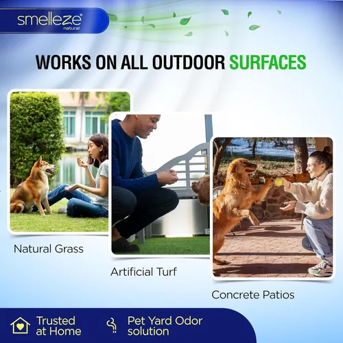 Miniatura 4 de SMELLEZE Desodorizador natural para eliminar olores de patio y hormigón: 50 libras. Los gránulos eliminan el olor a orina y heces de mascotas al