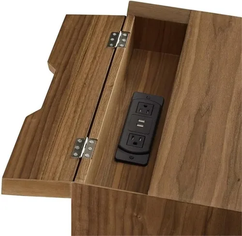 Miniatura 6 de Modway EEI-4343-WAL-WAL Mesita de noche de madera de brasa, nogal