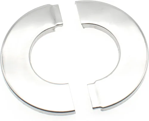Miniatura 2 de FDXGYH 2 piezas de identificación de 2-3/8 pulgadas de acero inoxidable con brida dividida de pared de cinta autoadhesiva redonda cubierta de placa