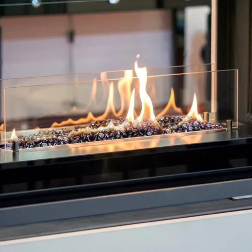 Miniatura 4 de Stanbroil Cuentas de vidrio de fuego de 10 libras, gotas de vidrio de fuego de 1/2 pulgada para chimenea Juegos de troncos de gas Paisajismo