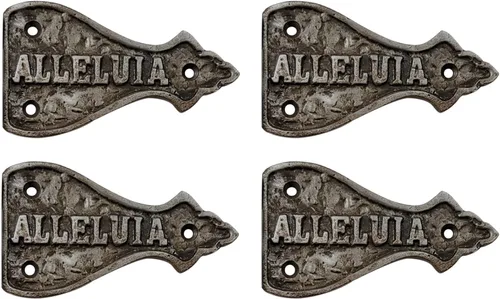 Miniatura 21 de Adonai Hardware Alleluia - Bisagras delanteras de hierro fundido antiguo (3.2 pulgadas x 10 unidades, negro mate) para puertas de granero, puertas