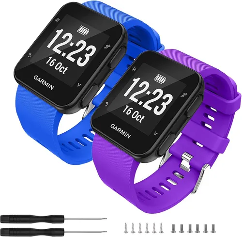 Miniatura 13 de GVFM banda compatible con Garmin Forerunner 35, silicona suave correa de repuesto para reloj inteligente Garmin Forerunner 35, se ajusta a muñeca