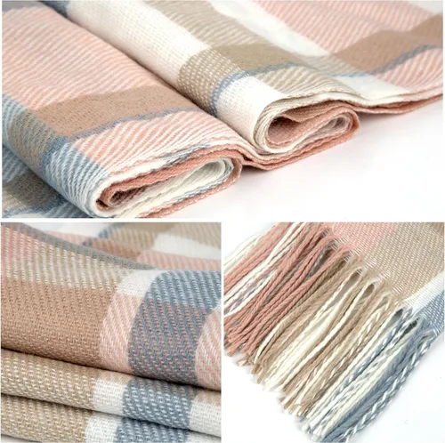 Miniatura 2 de YSense Women's Long Plaid Blanket Scarf Chunky Oversized WinterFall Warm Scarf Big Tartan Scarves Wrap Shawl Ladies Gifts