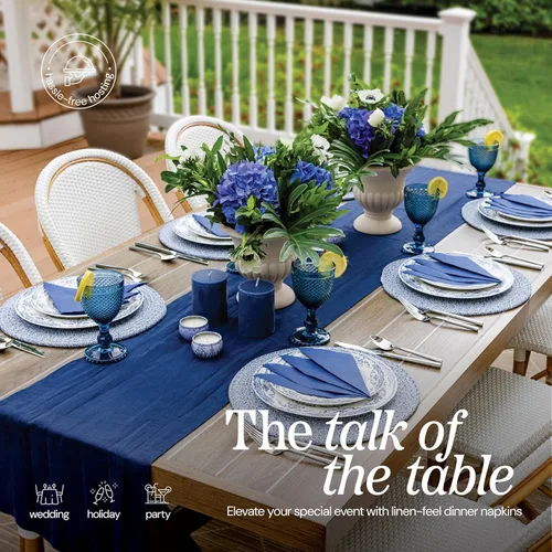 Miniatura 6 de Servilletas de cena desechables de papel rosa, [paquete de 300] servilletas de papel rosa acolchadas de 12" x 17" para bodas, recepciones, baños