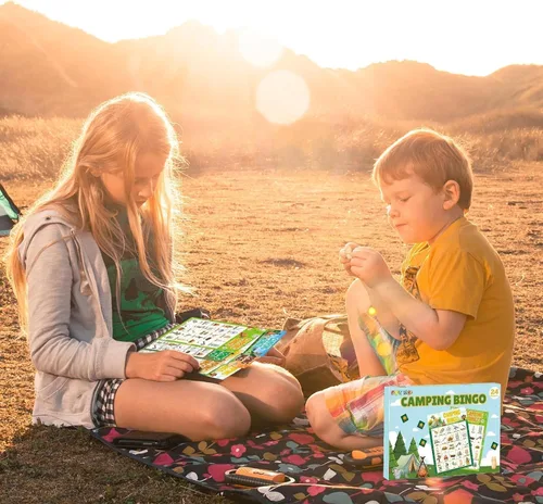 Miniatura 8 de Fancy Land Juego de bingo de camping para niños 24 jugadores al aire libre fiesta campamento actividades de aventura suministro