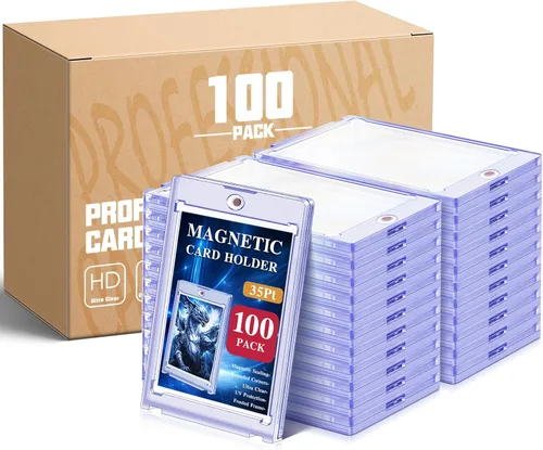 Miniatura 9 de Kitoyz Portatarjetas magnético de 24 quilates para tarjetas intercambiables, funda de tarjetas de béisbol 35PT, protectores de tarjetas deportivas