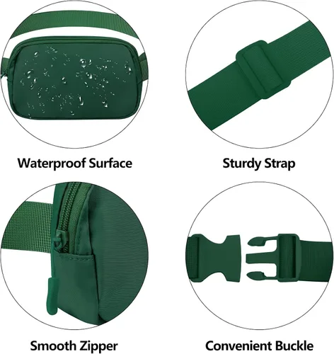 Miniatura 284 de Riñonera cruzada para mujeres y hombres, bolsa para cinturón para senderismo con correa ajustable, riñonera para correr, entrenamiento, deportes