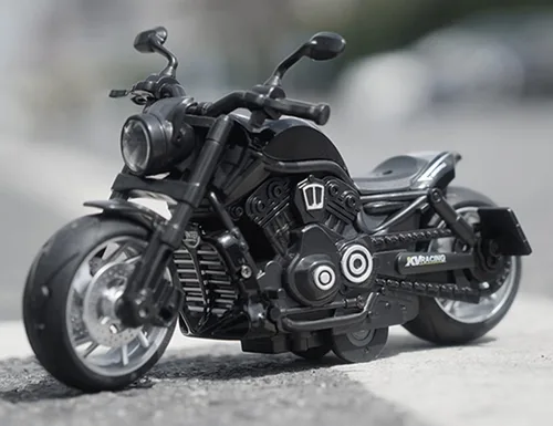 Miniatura 8 de Juguete de motocicleta para tirar hacia atrás, regalo de moto con iluminación musical, juguetes de motocicleta Wolverine para niños de 3 a 12 años