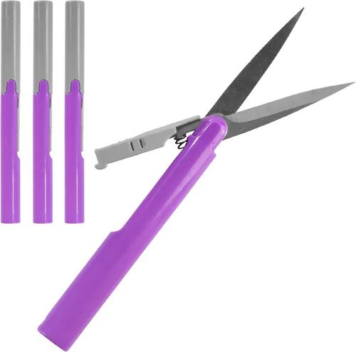 Miniatura 41 de JubileeYarn - Tijeras de viaje portátiles, estilo pluma, color morado, 1 par