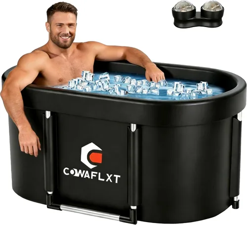 Bañera de Hielo XL, Tina de Sumersión Fría Portátil Grande de 133 GAL con Cubierta, Terapia de Agua Fría para Recuperación en Gimnasios en Casa Uso