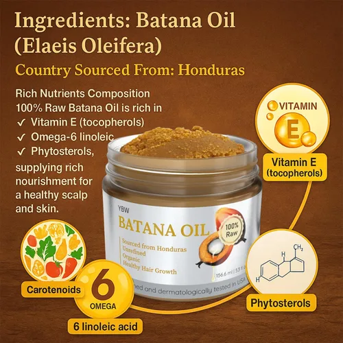 Miniatura 3 de Dr. Sebi Aceite de Batana 100% natural, sin refinar y orgánico de Honduras para el crecimiento del cabello, mejora el grosor del cabello, evita