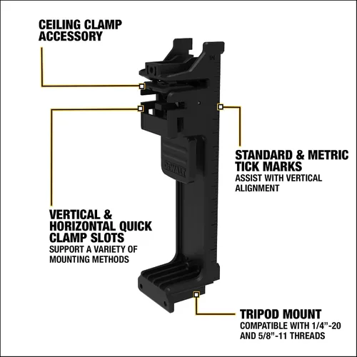 Miniatura 11 de DEWALT Nivel láser máximo de 20 V, láser de línea cruzada, 3X360, verde, solo herramienta (DCLE34031B)