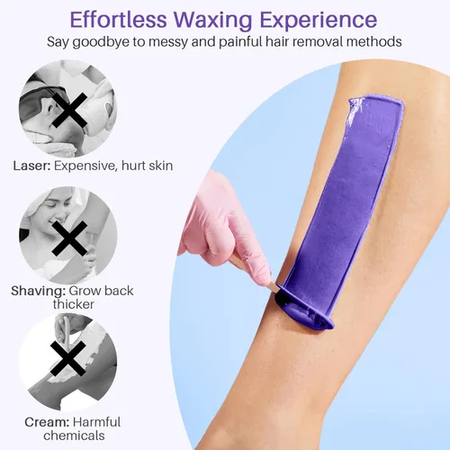 Miniatura 6 de BLITZWAX Cuentas de cera dura para depilación de 1 libra de cera sensible para bikini, axilas, espalda y pecho, cera de recambio grande para mujeres