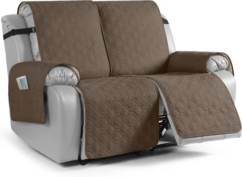 Miniatura 28 de VANSOFY Funda impermeable para sofá reclinable, lavable, funda para sofá reclinable de 1 pieza, protector de muebles con correas elásticas, bolsillo