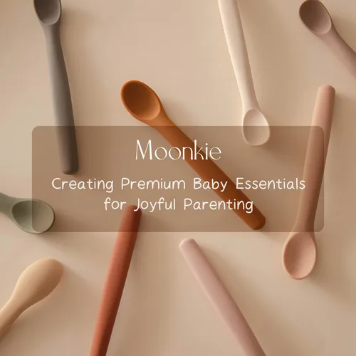 Miniatura 8 de Moonkie Juego de 4 cucharas de silicona para bebé, cucharas para niños pequeños para autoalimentación de 6 meses, cucharas de alimentación de dos