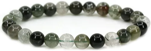 Miniatura 41 de Amandastone Pulsera elástica de cuentas redondas de 0.315 in con piedras preciosas naturales de 7 pulgadas