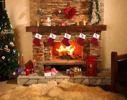 Miniatura 5 de Threetols Medias de Navidad con inicial, letra pequeña bordada de punto, medias de Navidad rojas y blancas, letras de monograma, para colgar, medias