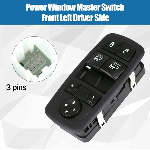 Miniatura 5 de CULMKARI Interruptor maestro de elevalunas eléctrico delantero izquierdo del lado del conductor para Dodge Challenger 2015-2022, actuador de botón