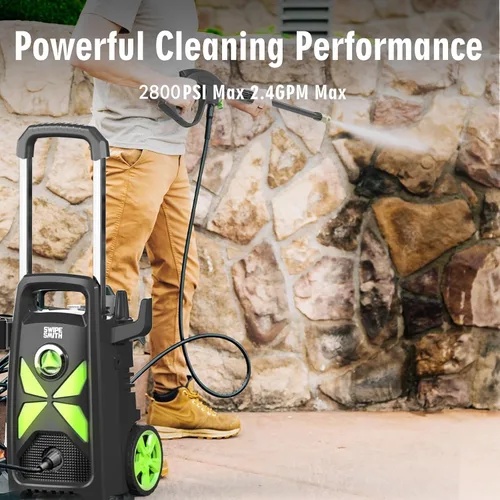 Miniatura 2 de 2800 Max PSI 2.4 GPM Lavadora eléctrica con mango telescópico, lavadora de autos con 4 boquillas de conexión rápida, cañón de espuma