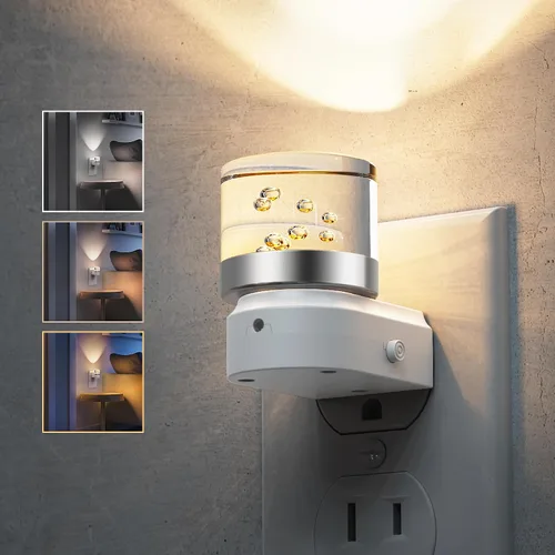 L LOHAS LED Luces nocturnas enchufables a la pared, paquete de 2 unidades de 3000 K/4000 k/5000 K de temperatura de color ajustable, luz nocturna de