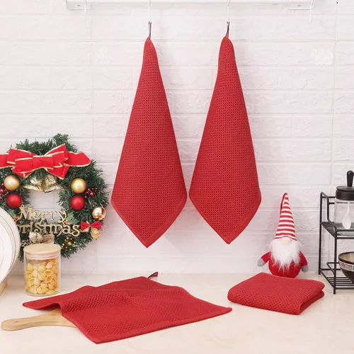 Miniatura 168 de Kitinjoy - Paños de cocina de 100 % algodón, tela de tejido gofrado, paño de limpieza ultrasuave, absorbente y de secado rápido. Beige