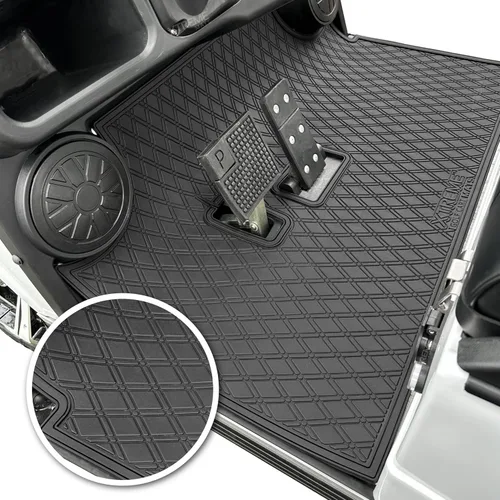 Alfombrilla de goma compatible con modelos Evolution Classic Plus/Pro, Forester, Turfman (17-22) de carrito de golf | Protección de revestimiento de