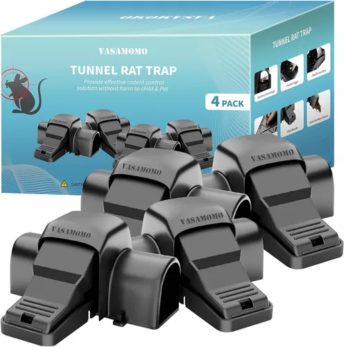 Miniatura 6 de Gran Trampa para Ratas, Trampas de Túnel de Doble Entrada Humanas para Ratas, Ratones y Ardillas, Trampa para Roedores de Instantánea Eliminación