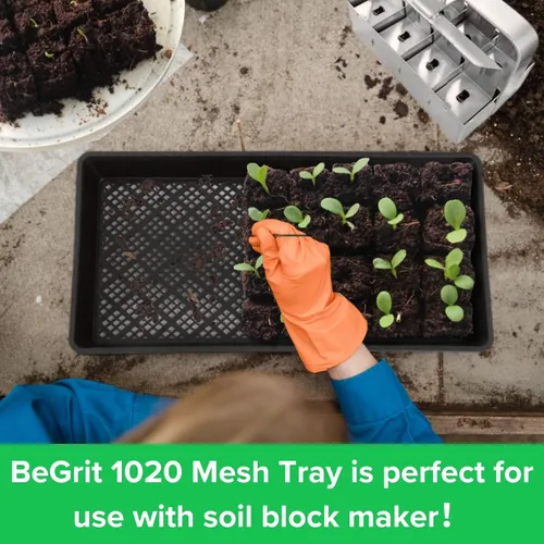 Miniatura 2 de BeGrit Bandejas inferiores de malla 1020 para bloquear el suelo, iniciador de plántulas, bandeja de semillas de plantas microverdes de 10 x 21 Parte