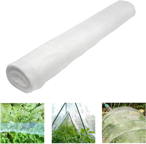 Red de jardín empaquetada en rollo de 8 x 100 pies, barrera de plagas de malla fina que protege tus plantas, frutas, flores, red de protección de