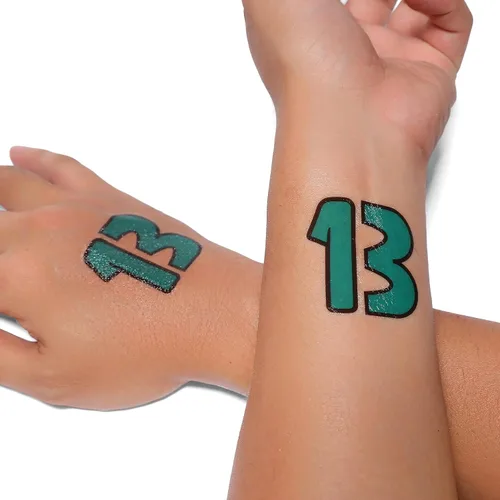 Miniatura 6 de Concierto de gira temporal de tatuajes "13" - Más de 100 tatuajes incluidos - Letras, canciones - Tatuaje extraíble, traje de concierto