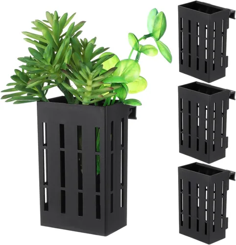 Miniatura 11 de Ipetboom Soporte colgante para plantas de acuario, 4 piezas, maceta acuática con gancho, plantas acuáticas para acuario, plantas de agua para As