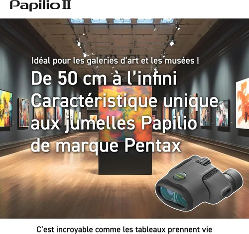 Miniatura 4 de Prismáticos Pentax Papilio II 6.5x21 (gris) adecuados para observar objetos tanto de cerca como de lejos