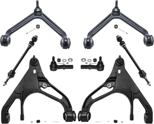 Miniatura 117 de Detroit Axle - Kit de brazos de control de extremo delantero de 8 piezas para Dodge Dakota 00-04, Durango 00-03, 4 brazos de control superior e