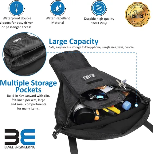 Miniatura 2 de BE BEVEL ENGINEERING Bolsa de almacenamiento, bolsa de asiento central UTV, compatible con Polaris RZR 570 800 S 900 1000 XP