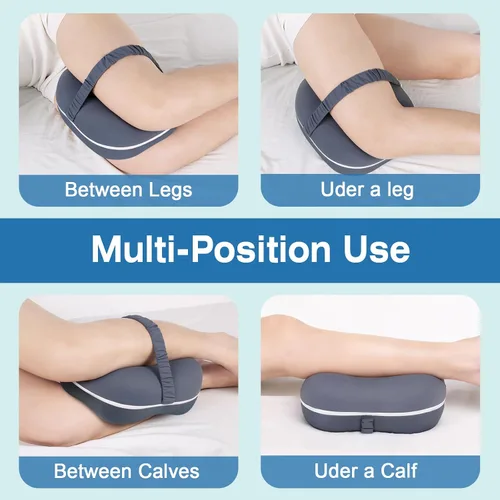 Miniatura 6 de SereneCloud Knee Pillow for Side Sleepers, Memory Foam Knee Pillow, Leg Pillows for Sciatica, Back, Hip, Knee & Ankle Pain Relief