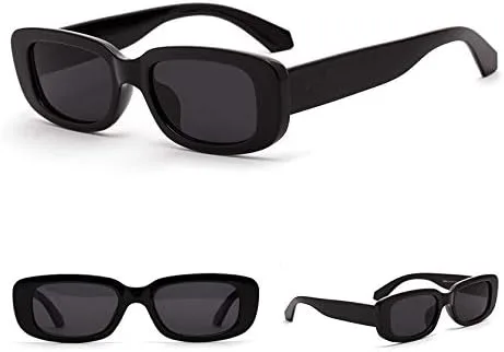 Miniatura 5 de BOJOD Gafas de sol rectangulares para mujer, gafas de sol retro de moda, protección UV 400, marco cuadrado, Marrón