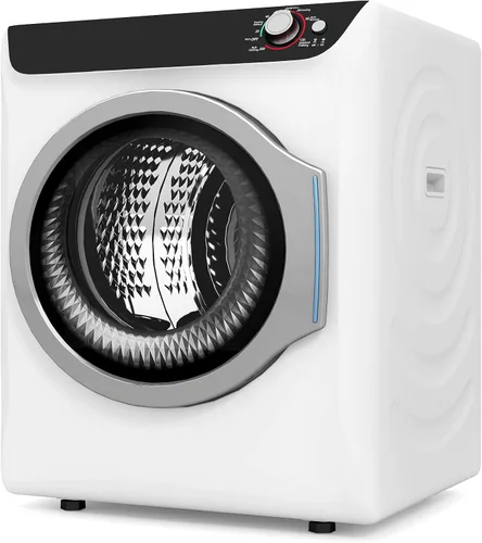 Auertech Secadoras portátiles para lavandería, secadora de ropa de 2.6 pies cúbicos con bañera de acero inoxidable, secadora eléctrica con perilla