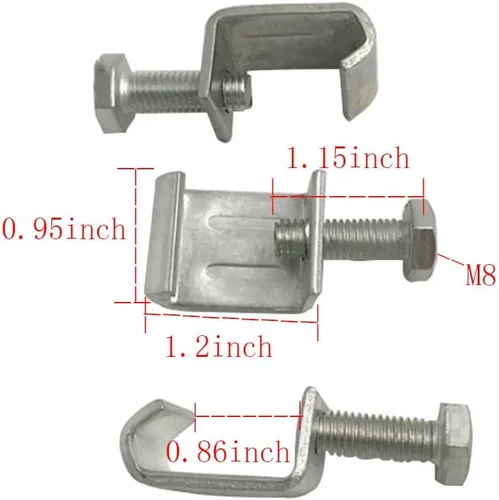 Miniatura 2 de 10 abrazaderas C de acero galvanizado, abrazaderas ajustables en U para montaje de vigas de banco de trabajo, mini herramientas de carpintería