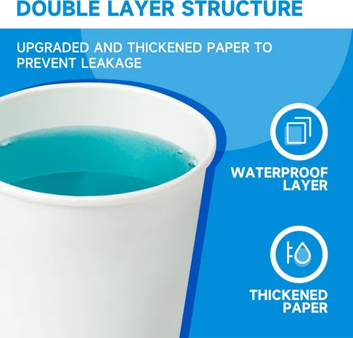 Miniatura 5 de RACETOP Paquete de 300 tazas de café de papel de 3 onzas para baño, vasos desechables para enjuague bucal, vasos de papel pequeños para fiestas